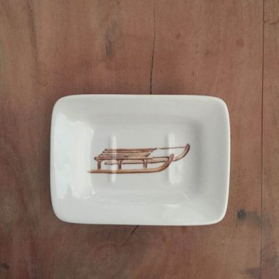 zeepbakje met slee - wintersportcadeautjes van sportcadeautjes
