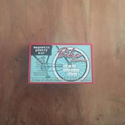 magnetic poetry kit fietsen - fietscadeau van sportcadeautjes