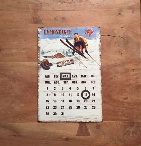 magnetische kalender skiën - skicadeau van sportcadeautjes
