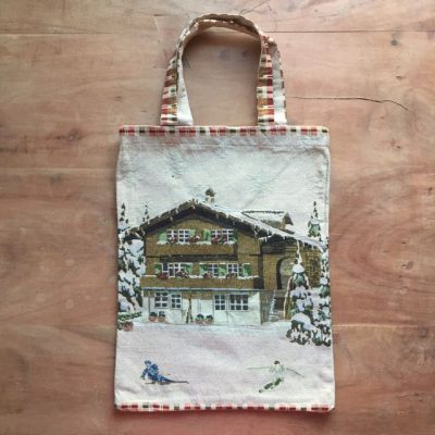 tote bag chalet - skicadeau van sportcadeautjes