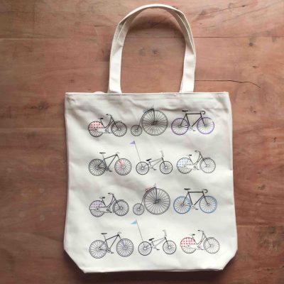 Tote bag met fietsen - fietscadeau van sportcadeautjes