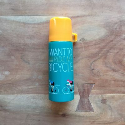 thermosfles i want to ride my bicycle - fietscadeautje van sportcadeautjes