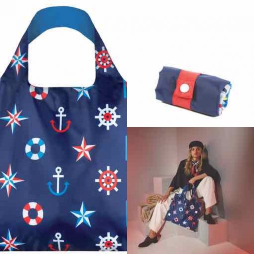 LOQI Foldable Bag Nautical - zeilcadeau van sportcadeautjes
