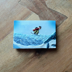 Snowboarder magneet - snowboardcadeautjes van sportcadeautjes