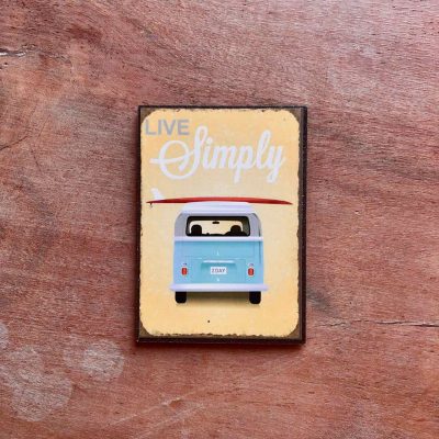 live simply surf magneet - surfcadeautjes van sportcadeautjes