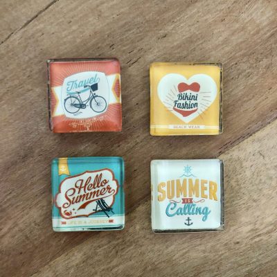 4 sportzomer magneten - sportief cadeau van sportcadeautjes