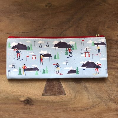 etui met skiers - skicadeau van sportcadeautjes