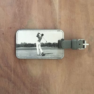 bagagelabel met golfer - golfcadeau van sportcadeautjes
