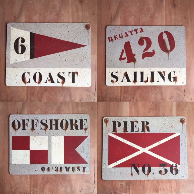 4 placemats zeilen - zeilcadeau van sportcadeautjes